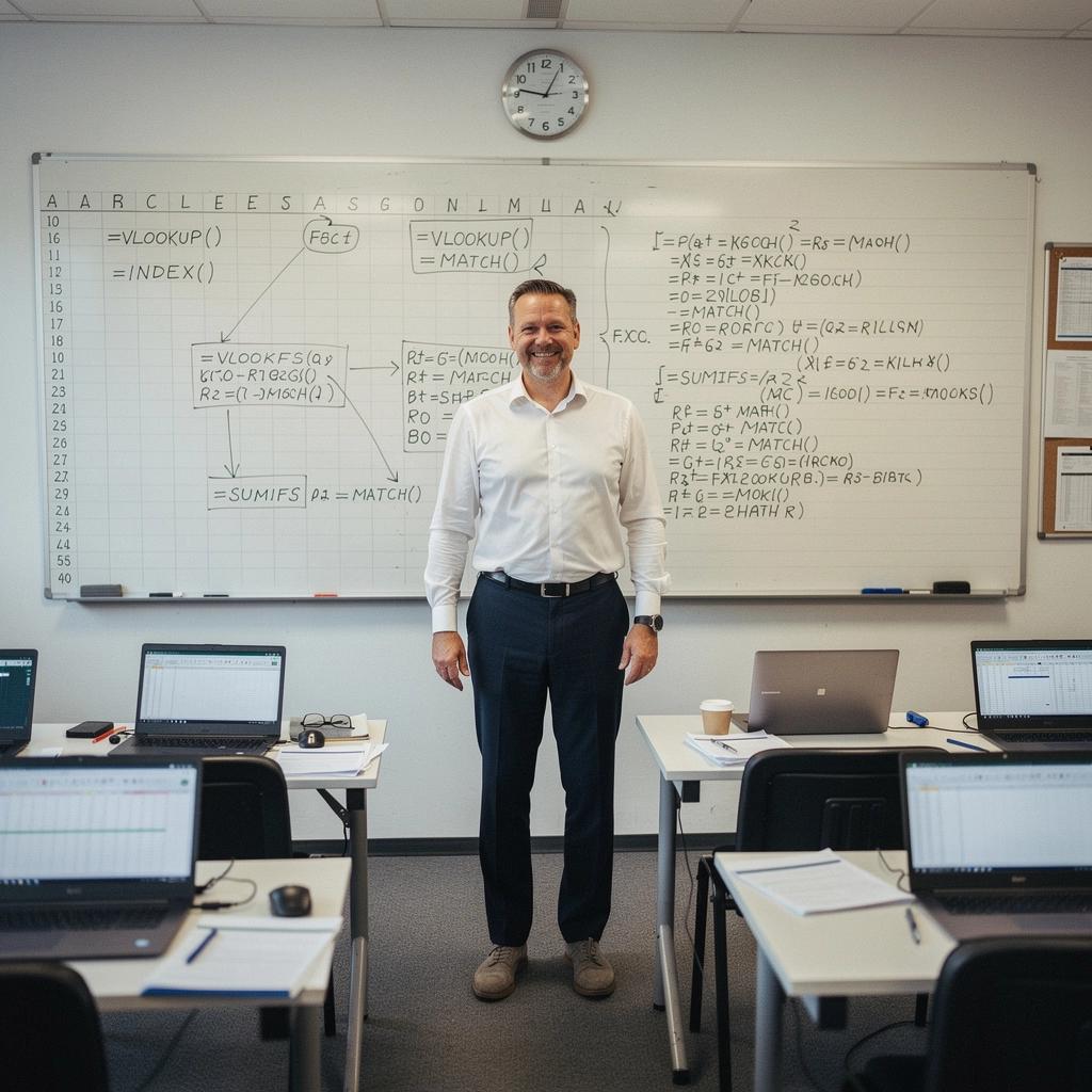 Ein Laptop mit offenen Excel-Daten und Analyse-Tools.