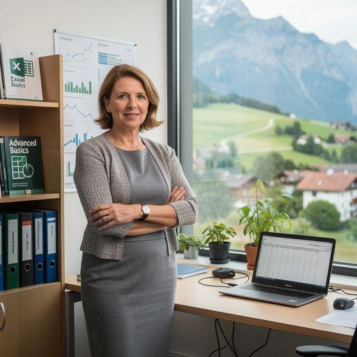 Ein Teilnehmer, der an einem Excel-Projekt arbeitet und Notizen macht.